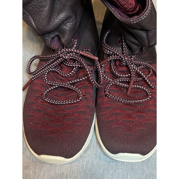 Women's Nike Roshe Two HI Flyknit Sneaker Boot, 861708 600 Sz  6 Deep burgundy - Picture 9 of 14
